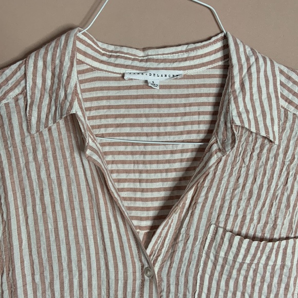 ‘JANE+DELANCEY’ STRIPED BLUSH & WHITE TOP!! - Picture 2 of 6